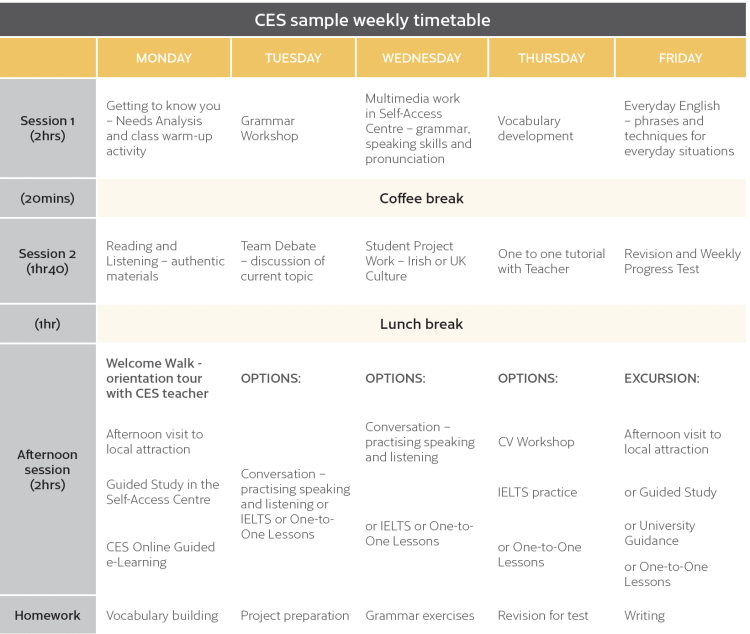 ces 課表範例-GLC鉅霖遊學