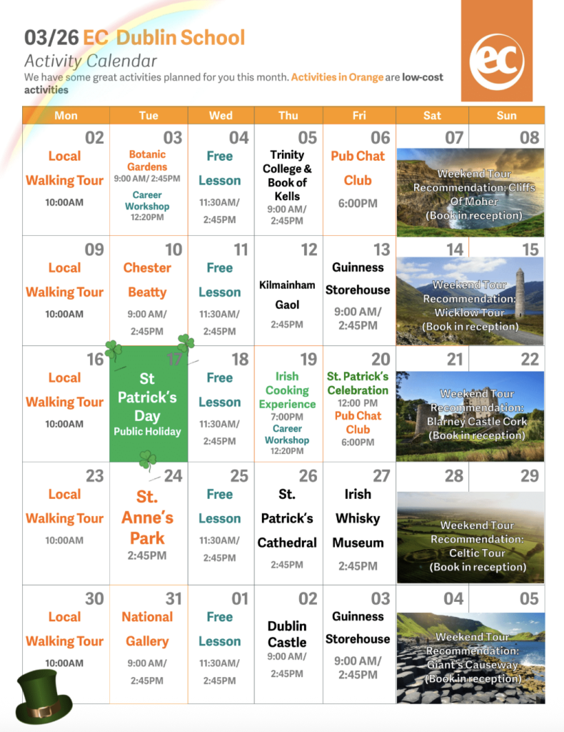 2026 愛爾蘭語言學校推薦｜EC Dublin 都柏林語言學校完整介紹｜教育展說明會優惠｜GLC鉅霖遊學